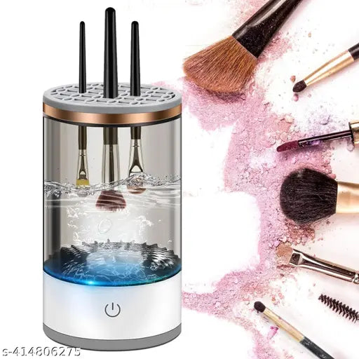 Electric Makeup Brush Cleaner, Makeup Brush Cleaner Machine with Brush Clean Mat, Automatic Cosmetic Brush Cleaner Makeup Brush Tools for All Size Beauty Makeup Brushes Set