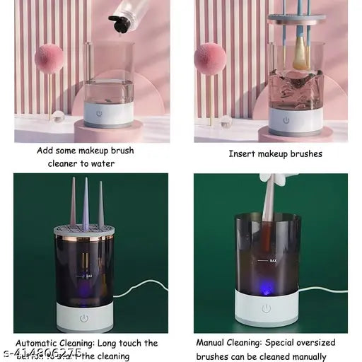Electric Makeup Brush Cleaner, Makeup Brush Cleaner Machine with Brush Clean Mat, Automatic Cosmetic Brush Cleaner Makeup Brush Tools for All Size Beauty Makeup Brushes Set